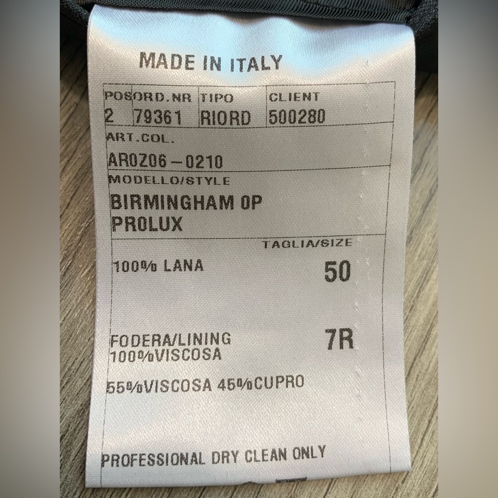 Boggi Milano Loro Piana Four Seasons Super 130's WoolBlazer Suit Jacket Sz 40 7R - Picture 15 of 16